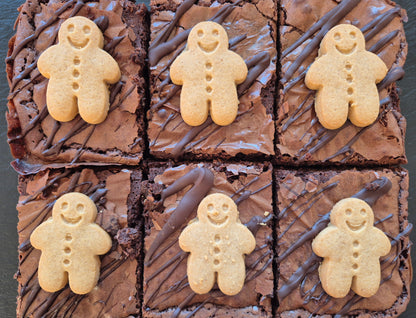 Six gingerbread brownies