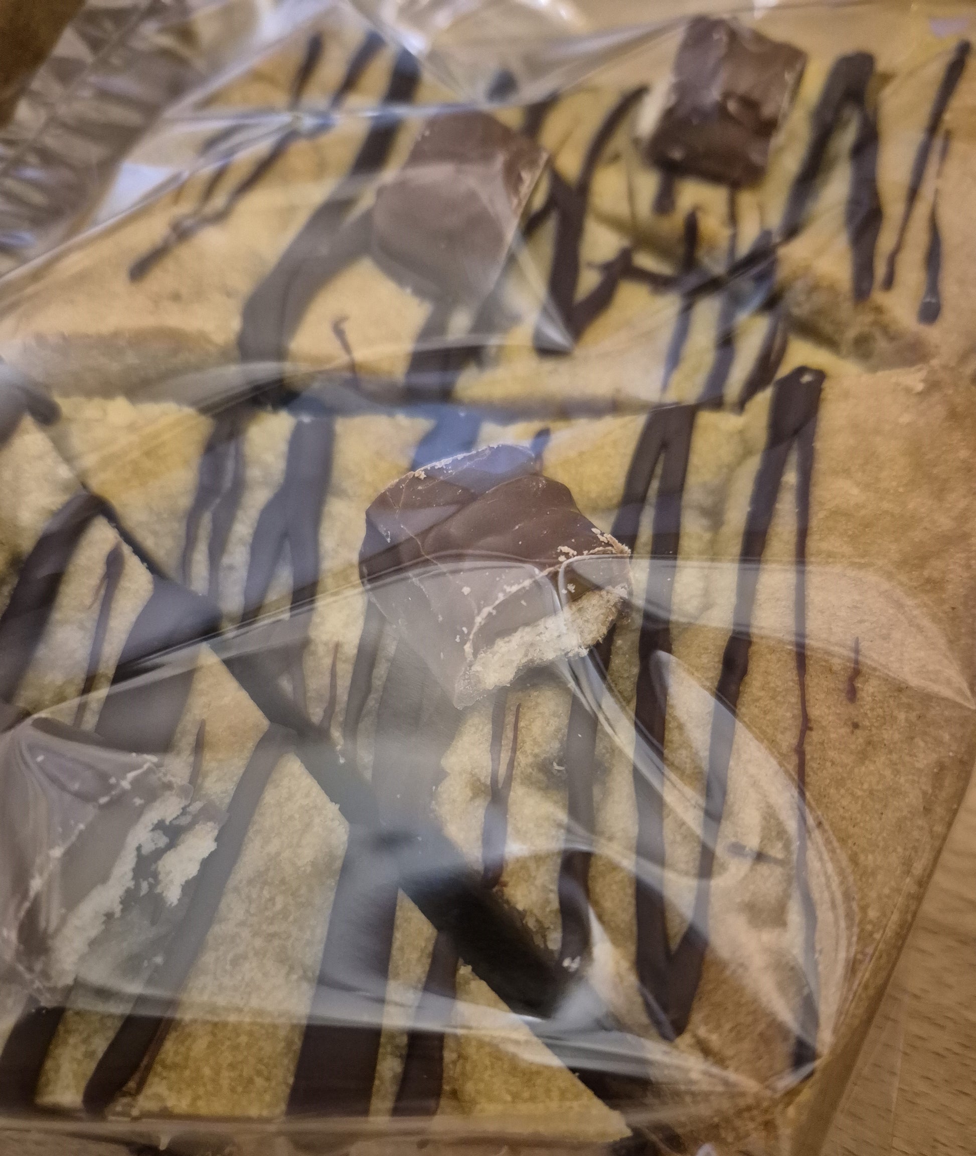 4 twix cookie pie slices sealed in cellophane